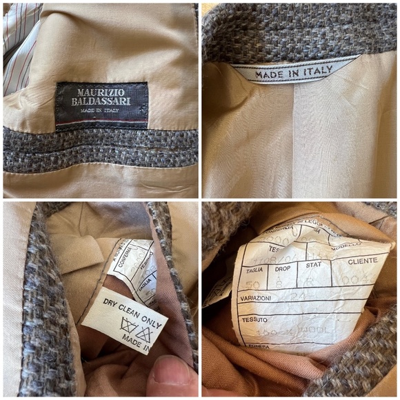 SOLD MAURIZIO BALDASSARI SPORT COAT BLAZER MENS 50 100% WOOL CAREER ITALIAN - Picture 13 of 13